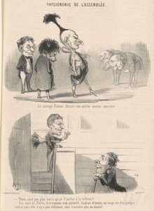 O selvagem Bineau fazendo sua entrada de Honoré Daumier