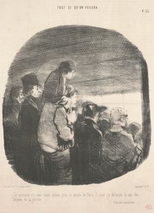 O espetáculo é uma coisa boa para o povo de Paris... de Honoré Daumier