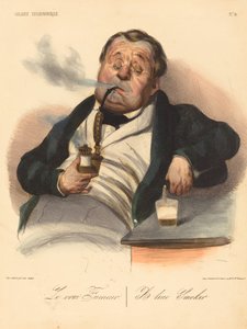 O verdadeiro fumante de Honoré Daumier