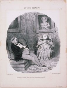 Les Bons Bourgeois- Como termina ... Uma conversa conjugal de Honoré Daumier