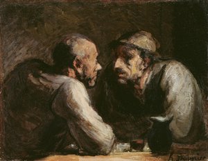 Os dois bebedores de Honoré Daumier