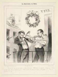 Os músicos de Paris: tom, tom, tom de Honoré Daumier
