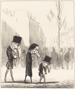 Os três pequenos santos de Honoré Daumier