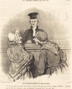 Les Voisines devant le Juge de paix de Honoré Daumier