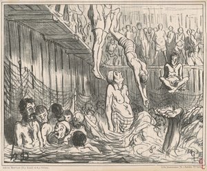 Os banhos de quatro centavos de Honoré Daumier