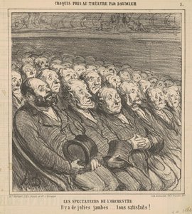 Espectadores da orquestra de Honoré Daumier