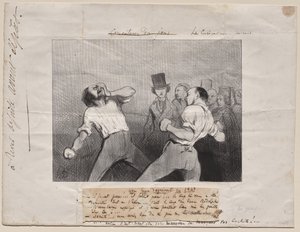 Lição de compreensão em 1843 de Honoré Daumier