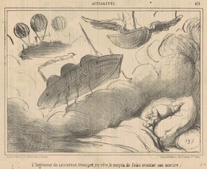 O engenheiro Leviathan encontrando, em um sonho... de Honoré Daumier