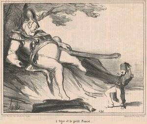 O ogro e o polegar pequeno de Honoré Daumier