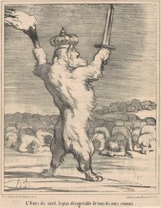 O urso do norte, o mais desagradável de todos os ursos conhecidos de Honoré Daumier