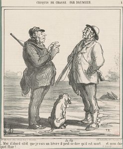 Eu primeiro assim que vejo uma lebre... de Honoré Daumier