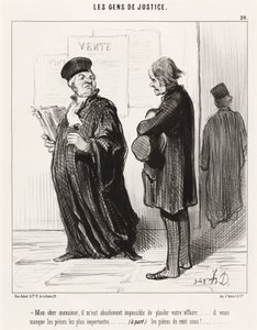 Mon cher monsieur... impossível de plaider votre affaire de Honoré Daumier