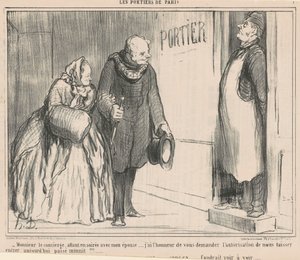 Sr. concierge, indo à noite de Honoré Daumier