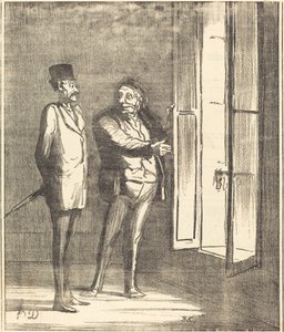 O senhor vai ficar bem aqui... de Honoré Daumier