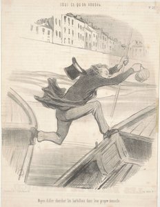 Meios de buscar os barbos em sua própria casa de Honoré Daumier