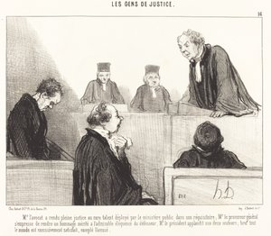 O Sr. Advogado fez justiça total... de Honoré Daumier