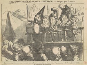 Músicos tocando por doze horas... de Honoré Daumier