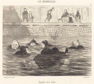 Nayades de la Seine (ninfas do mar do Sena) de Honoré Daumier