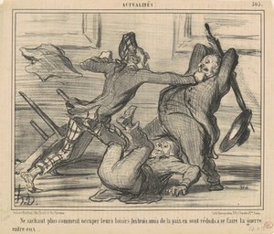 Não sabendo mais como usar seu lazer... de Honoré Daumier