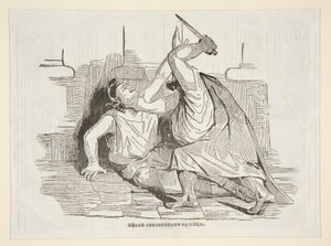 Neron assassinant sa mero, de Charivari 9 de Abril de 1834 de Honoré Daumier