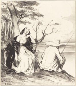 Ó dor!... ter sonhado... com um marido... de Honoré Daumier