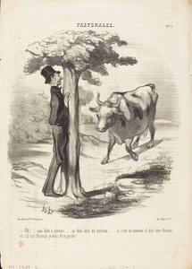 Oh!... uma besta com chifres... de Honoré Daumier