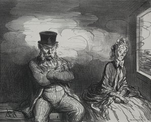 No trem: um companheiro agradável, 1862. de Honoré Daumier