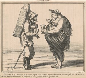 Como resultado da doença da videira de Honoré Daumier