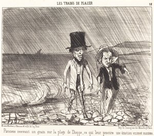 Parisienses recebendo um grão... de Honoré Daumier