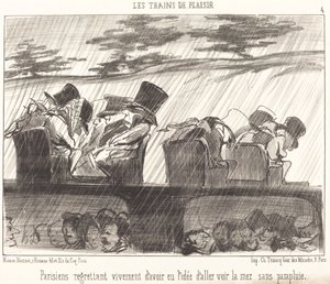 Os parisienses lamentam profundamente... de Honoré Daumier