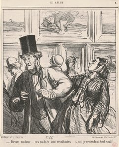 Vamos conversar, Madame... essas nudes são revoltantes... de Honoré Daumier