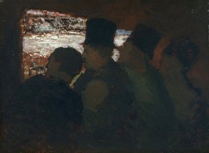 "Parterre" Public au theatre Peinture de Honore Daumier (1808-1879) 1858 National Museum of Western Art, Tokyo Japon de Honoré Daumier