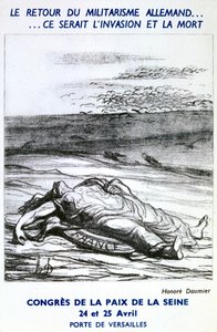 Postal que anuncia o Congresso da Paz do Sena, Paris de Honoré Daumier