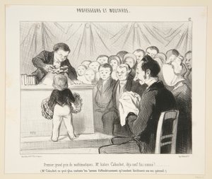 Primeiro grande prémio em Matemática, Sr. Isidore Cabuchet. #12 de Professores e Mostardas de Honoré Daumier