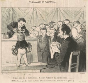 Premier Grand Prix de mathématiques, M. Cabuchet de Honoré Daumier