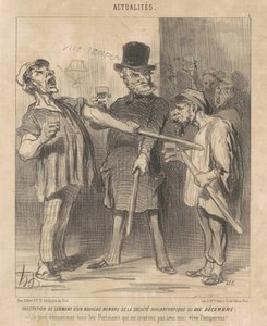 Benefício... de um... sócio... do dia dez de dezembro... de Honoré Daumier