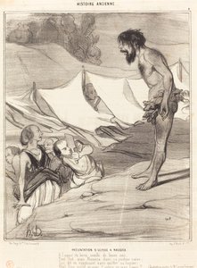 Apresentação de Ulysse a Nausica de Honoré Daumier