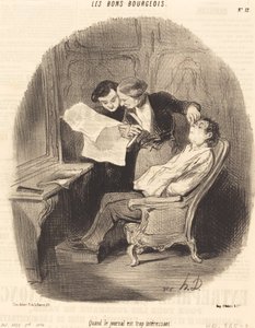 Quando o jornal é muito interessante de Honoré Daumier