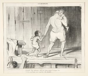 Quando as crianças se comportaram bem de Honoré Daumier