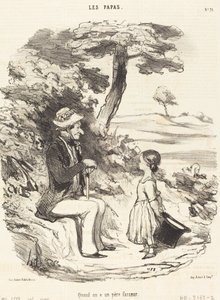 Quando você tem um pai brincalhão de Honoré Daumier