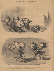Quando um orador chato está no pódio de Honoré Daumier