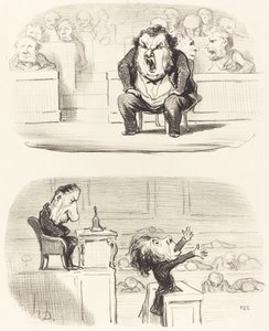 Quand un orateur ennuyeux monte a la tribune de Honoré Daumier