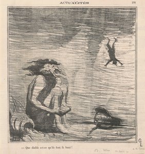 O que diabos eles estão fazendo lá em cima! de Honoré Daumier