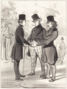 Que encontro feliz!... É... de Honoré Daumier