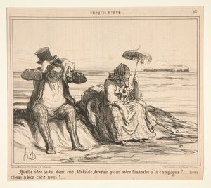 Que ideia você teve, Adelaide, de vir e passar de Honoré Daumier