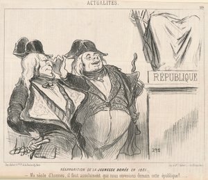 Réaparition de la jeunesse dorée em 1851 de Honoré Daumier