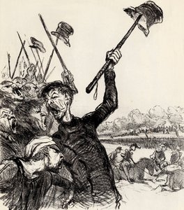 Ratapoil e sua equipe: Viva o Imperador!, 1851. de Honoré Daumier