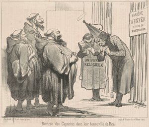 Retorno dos Capuchinhos a ... Paris de Honoré Daumier