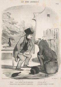 Robert... você não está mais conversando... de Honoré Daumier