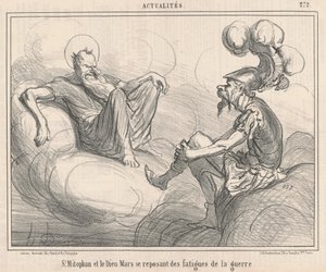 São Mitophan e o deus Marte... de Honoré Daumier